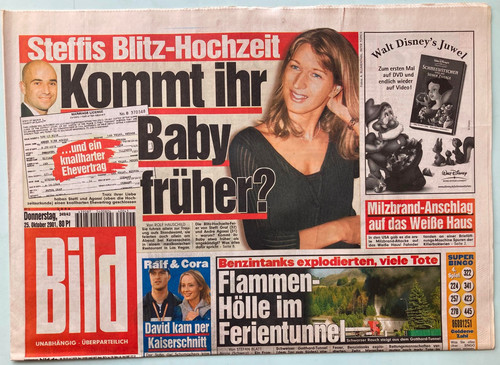 2001 bild zeitung - 25.10.2001,