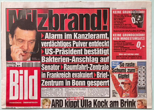 2001 bild zeitung - 16.10.2001,