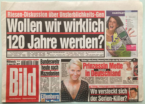 2001 bild zeitung - 29.08.2001,