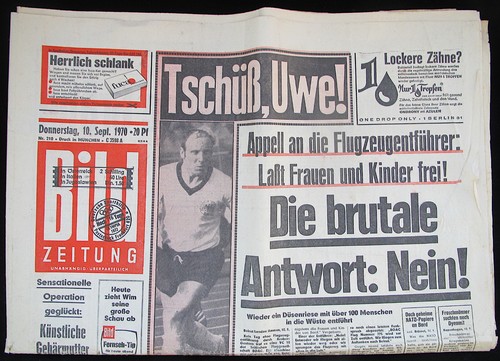 Bild zeitung sept 1970 - 10.,