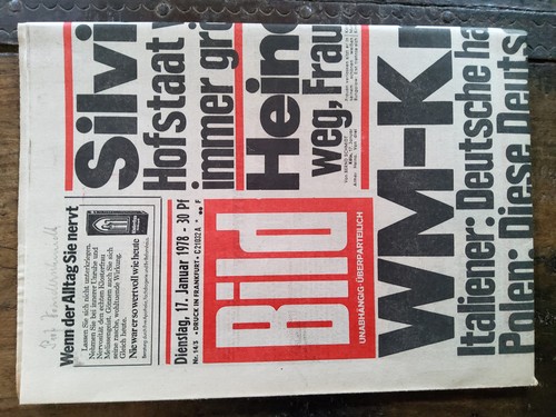 Bild zeitung vom januar - zeitung,