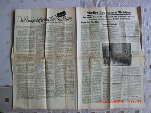 Alte zeitung von 1933 - von,