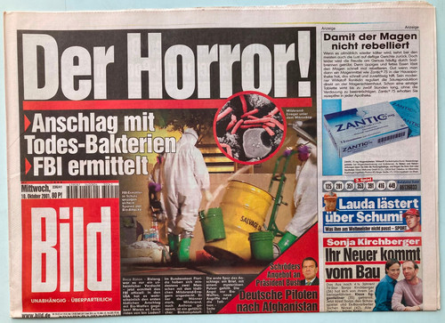2001 bild zeitung - 10.10.2001,