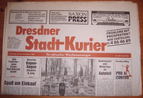 Dresden zeitung 1990 - dresden,