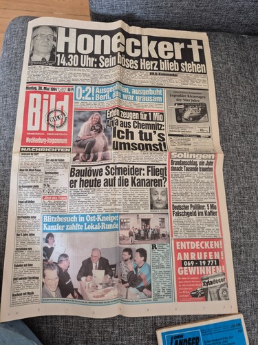 Bildzeitung vom mai 1994 - vom,