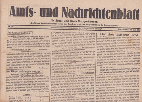 Sangerhausen 1945 amts und - sangerhausen,