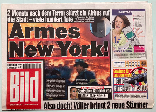2001 bild zeitung - 13.11.2001,