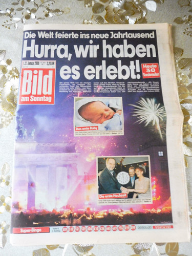 Bild zeitung vom - bild, 1./2.01.2000