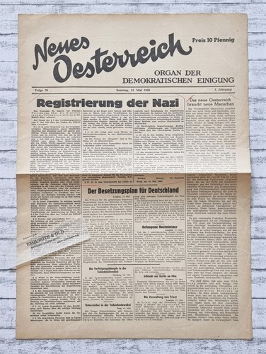 1945 neues oesterreich - neues, folge