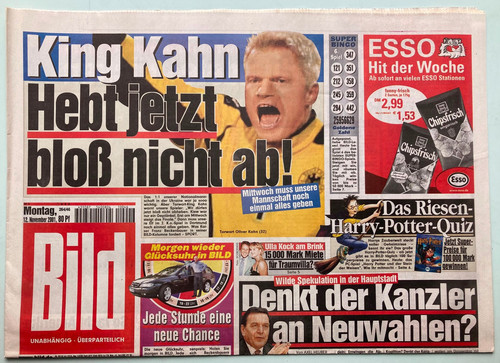 2001 bild zeitung - 12.11.2001,