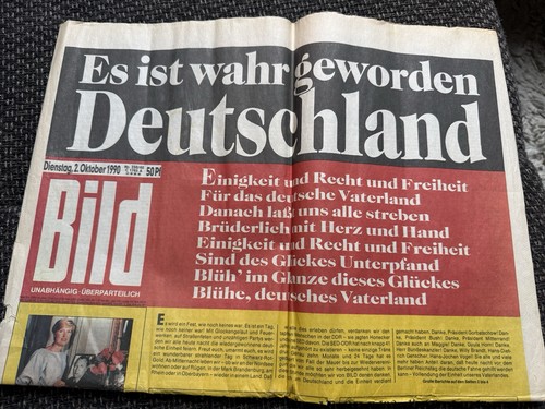 Bild zeitung 1990 - bild, 02.10.1990