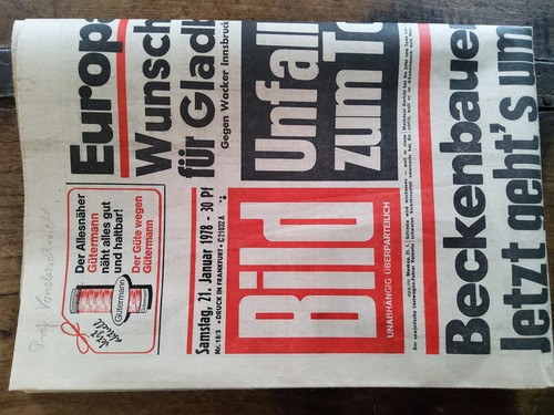 Bild zeitung vom januar - bild,