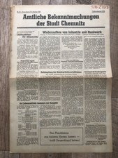 Zeitung Blatt 1945 Oktober