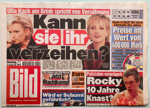 2001 bild zeitung - 18.12.2001,