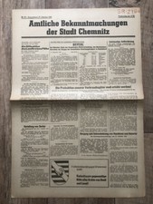 Zeitung Blatt 1945 Oktober Die
