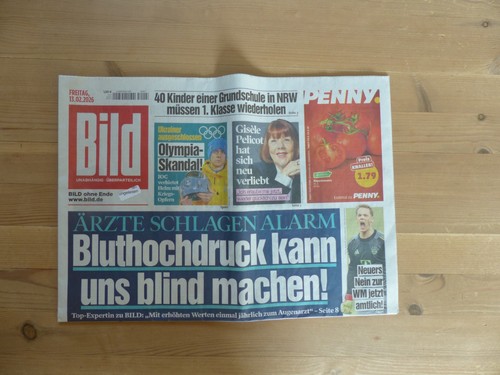 Bildzeitung 2026 ein - bildzeitung, 13.02.2026