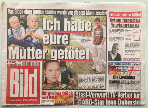 2001 bild zeitung - 31.08.2001,