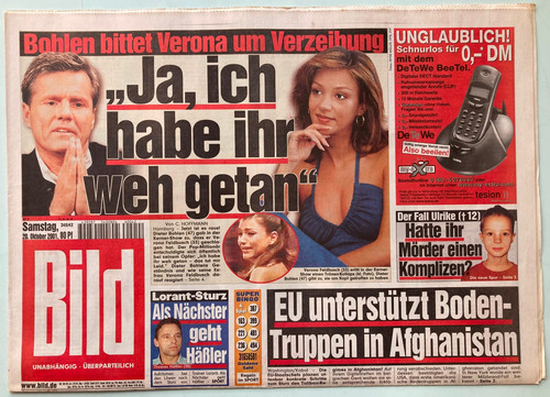 2001 bild zeitung - 20.10.2001,