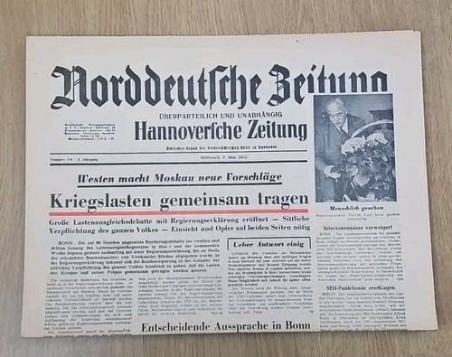 Tageszeitung vom 1952 - tageszeitung,