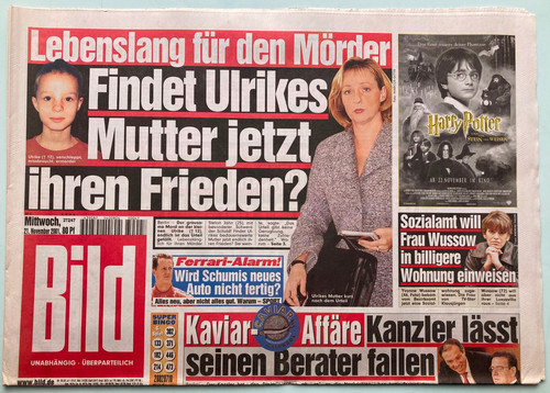 2001 bild zeitung - 21.11.2001,