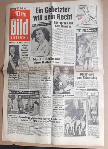 Bild zeitung 07 1953 - zeitung, mo.