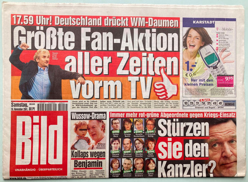 2001 bild zeitung - 10.11.2001,