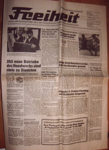 Dessau 1989 zeitung - dessau, 26.7.1989