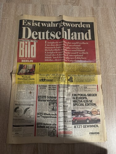 Bild zeitung oktober 1990 - 2.,