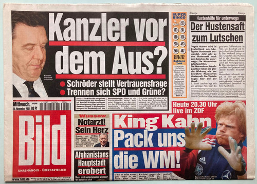 2001 bild zeitung - 14.11.2001,