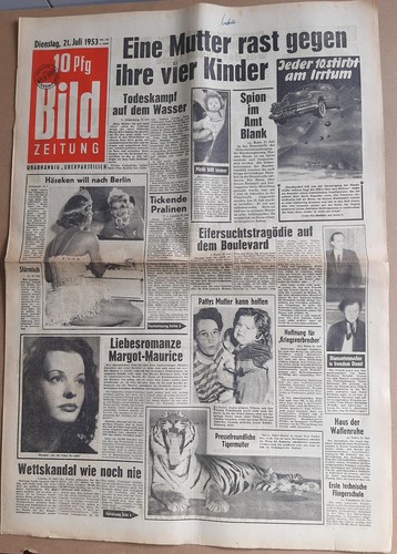 Bild zeitung 07 1953 - zeitung, 21.07.1953