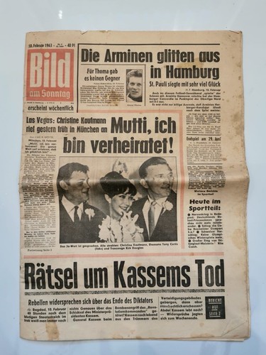 Bild zeitung von 1963 - zeitung,