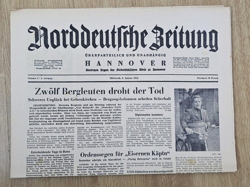 Tageszeitung vom 1952 - 9.1.1952, /