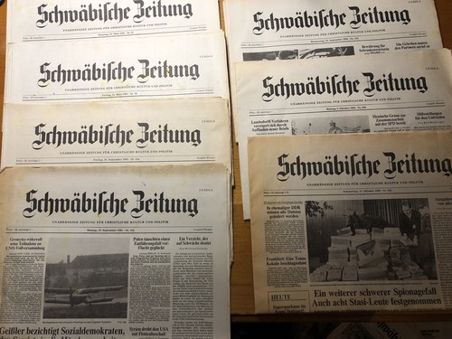 Schwäbische zeitung 1983 - 8x,