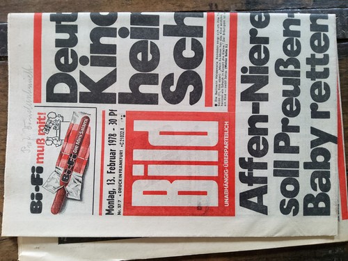 Bild zeitung vom - zeitung, 13.februar