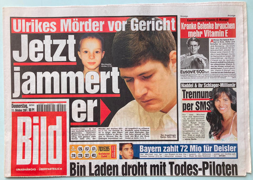 2001 bild zeitung - 11.10.2001,