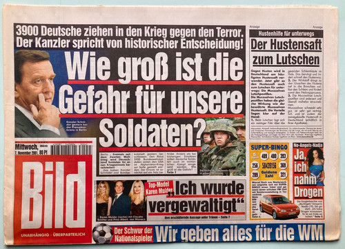 2001 bild zeitung - 07.11.2001,