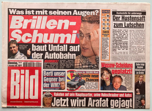 2001 bild zeitung - 04.12.2001,