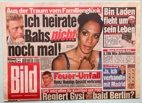 2001 bild zeitung - 05.12.2001,