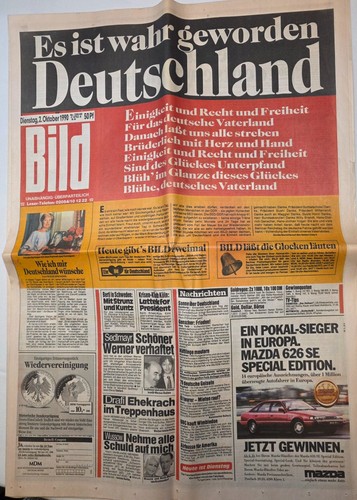 Bild zeitung 1990 - bild,